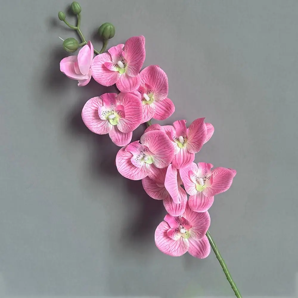 3D Phalaenopsis 69cm 9-Heads Home Supply Artificial Flower 3D Phalaenopsis Real Touch Plants Simulation Butterfly Orchid