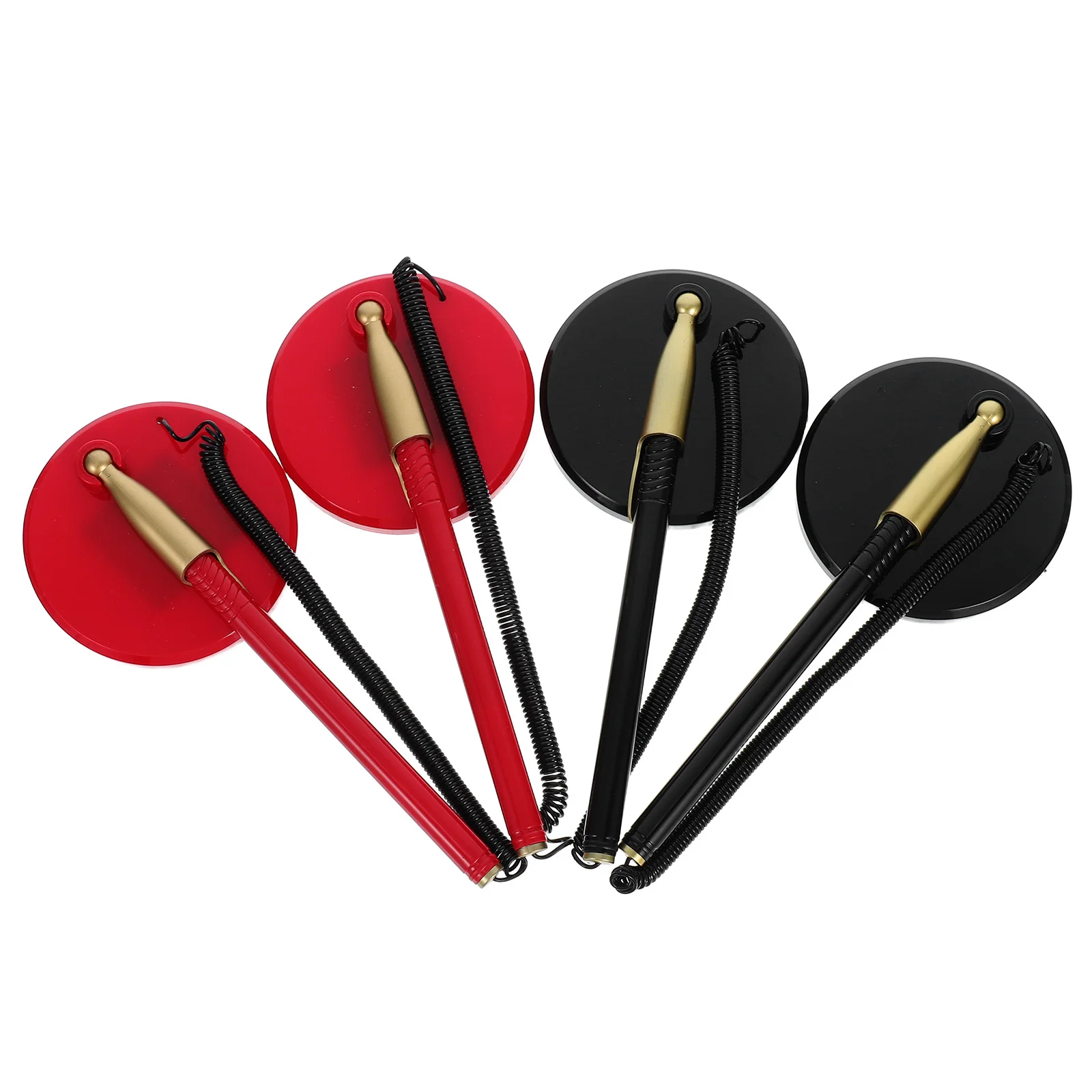 مجموعة أقلام مكتبية أنيقة مكونة من 4 قطع باللونين الأسود والأحمر لحفلات الزفاف وكتاب الضيوف والاجتماعات التجارية واللوازم المكتبية المنزلية وأقلام المكتب