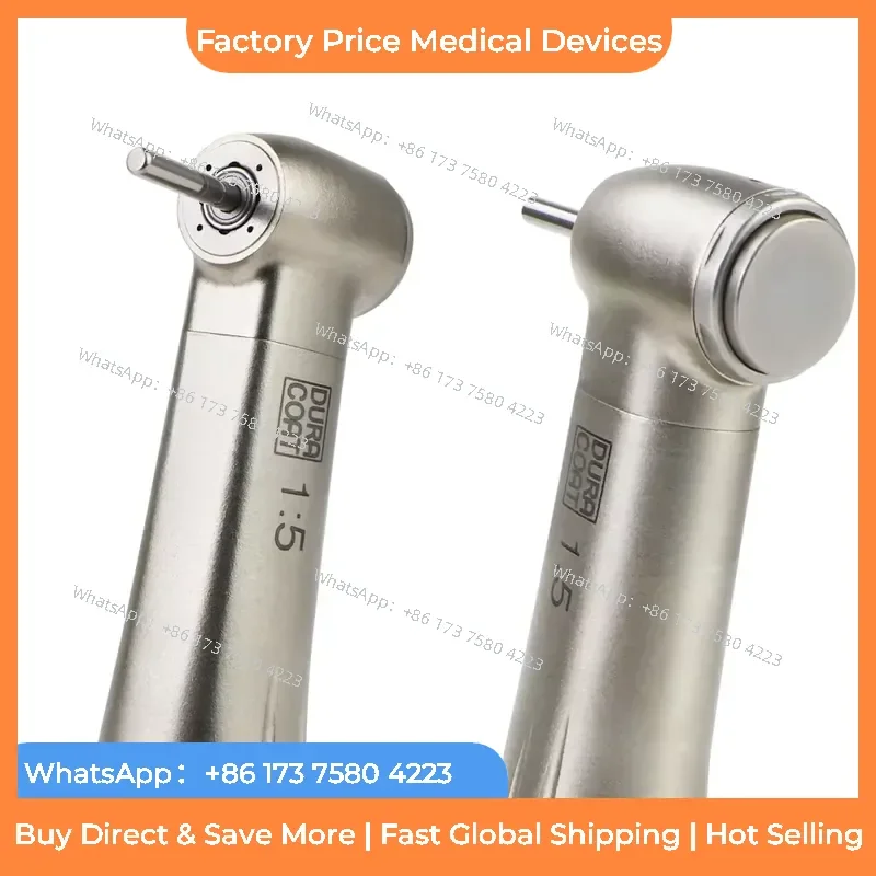 2026 Steel Increasing Contra Angle Low Speed Electric Motor Tip Red Ring Turbine 1:5 Handpiece fastshipping