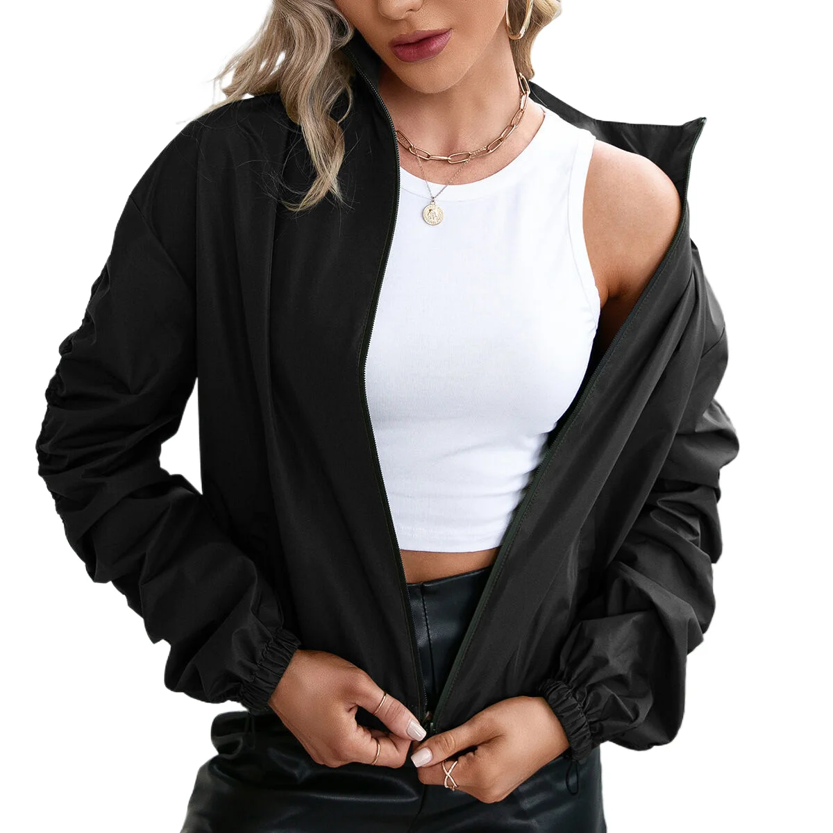 

Oem Factory Wholesale Sports Jacket Womens Light Black Polyester Rain Jacket Custom Hooded Hiking Jacket