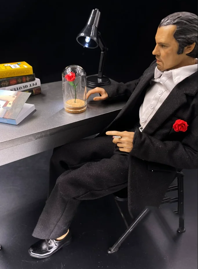 1/6 Scale Mini Rose Flower with Bottle Model for 12''Figures Body DIY Scene Accessories