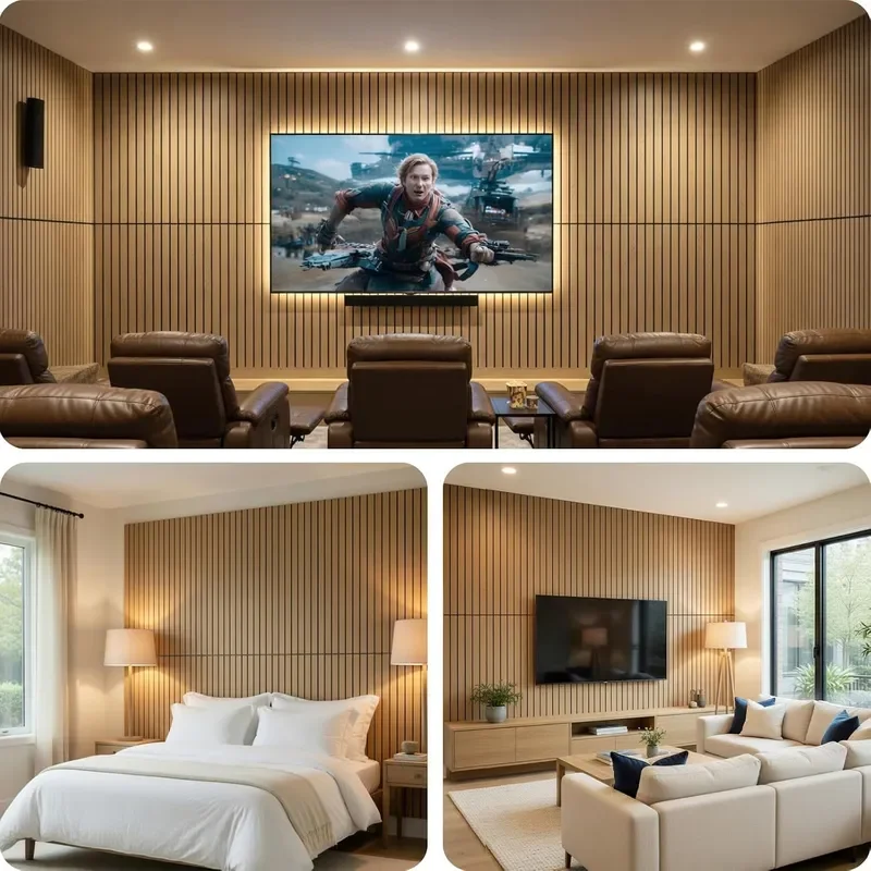 Acoustic Wall Panels 4 Pack 47.2x23.6 High Density Neutral Decorative Noise Dampening Sound Absorbing Acoustic Panels for