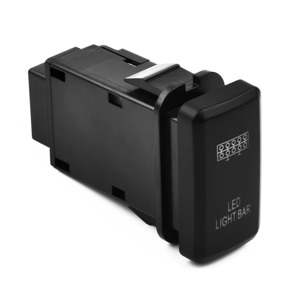 1 مجموعة سيارة مصباح ليد بار على الخروج دفع التبديل لتويوتا ل تاكوما FJ كروزر ل هايلاندر سيارة إشارة مفتاح الإضاءة زر #4