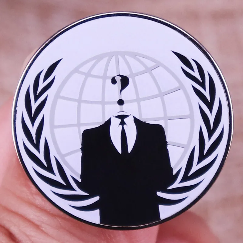 Anonymouss Enamel Pins Hacker Group Lapel Pin Shirt Bag Badge Jewelry