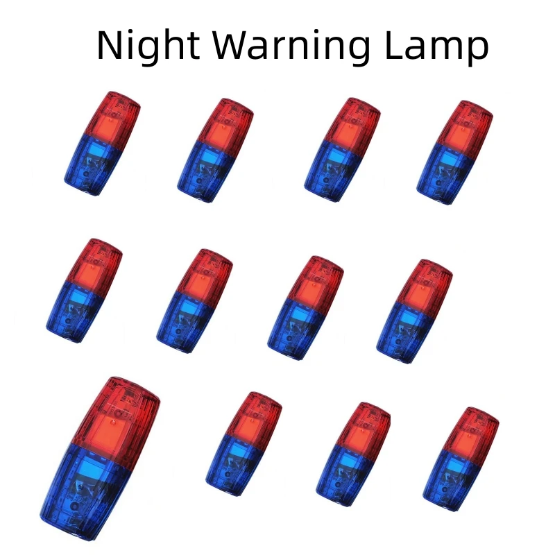 Red Blue LED Shoulder Warning Light Police Shoulder Clip Light  Sanitation Worker Safety Patrol Alarm Flash Signal Strobe Lamp