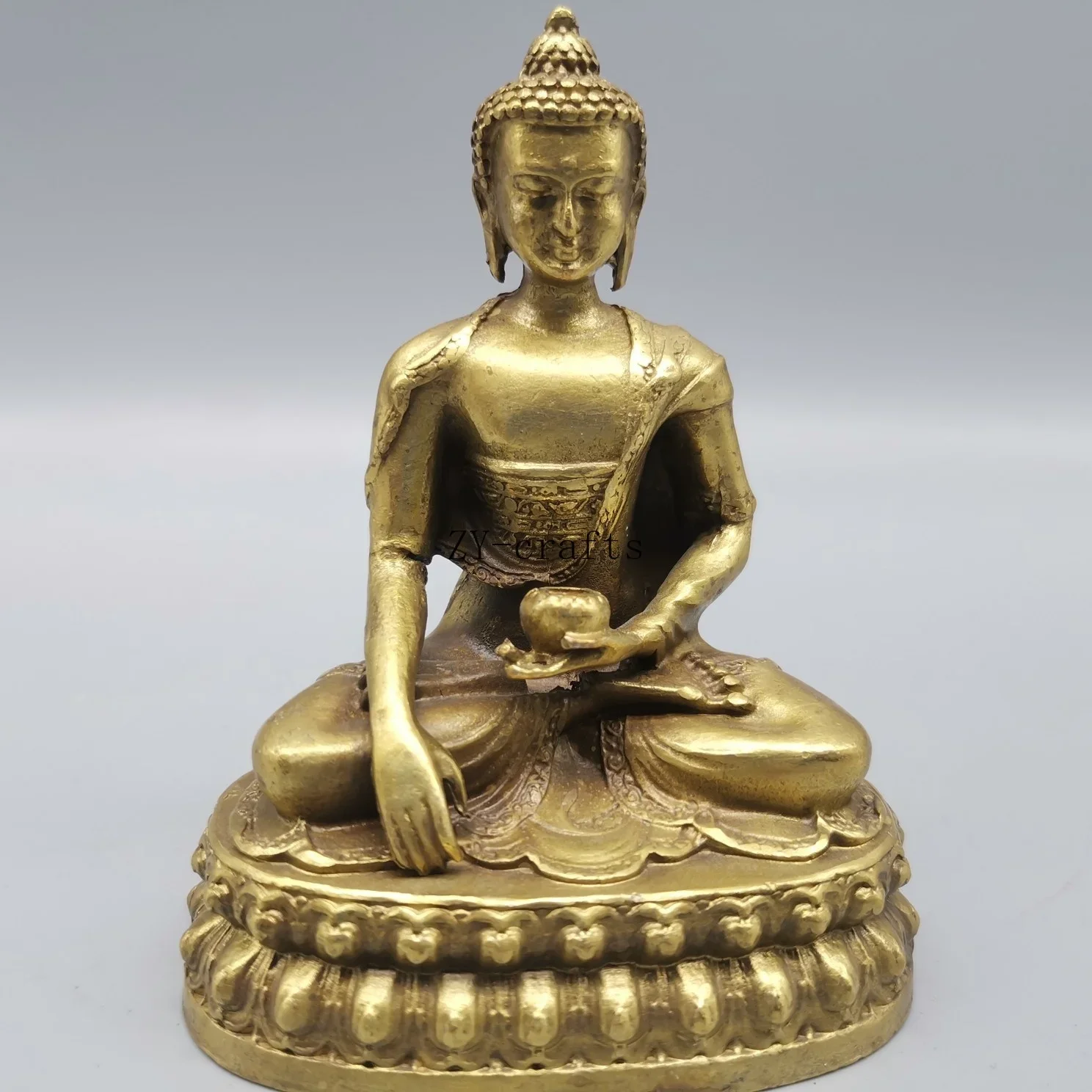 Copper Statue Tibetan Buddhis Amitabha Brass Shakyamuni Buddha Statue