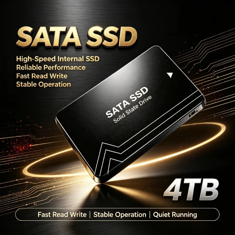 SSD SATA3 de 2,5 polegadas, disco de estado sólido interno, 500 GB, 1 TB, 2 TB, 4 TB, unidade SSD SATA, funcionamento estável para substituição em laptops e computadores de mesa.