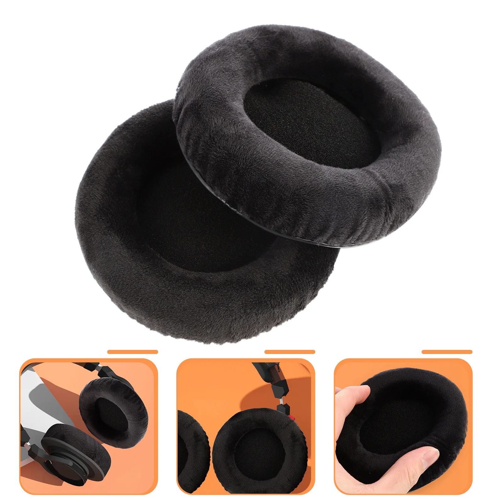 

2 Pcs Earphone Cover Headphones Replacement Earpads Covers Headset Cushions Compatible