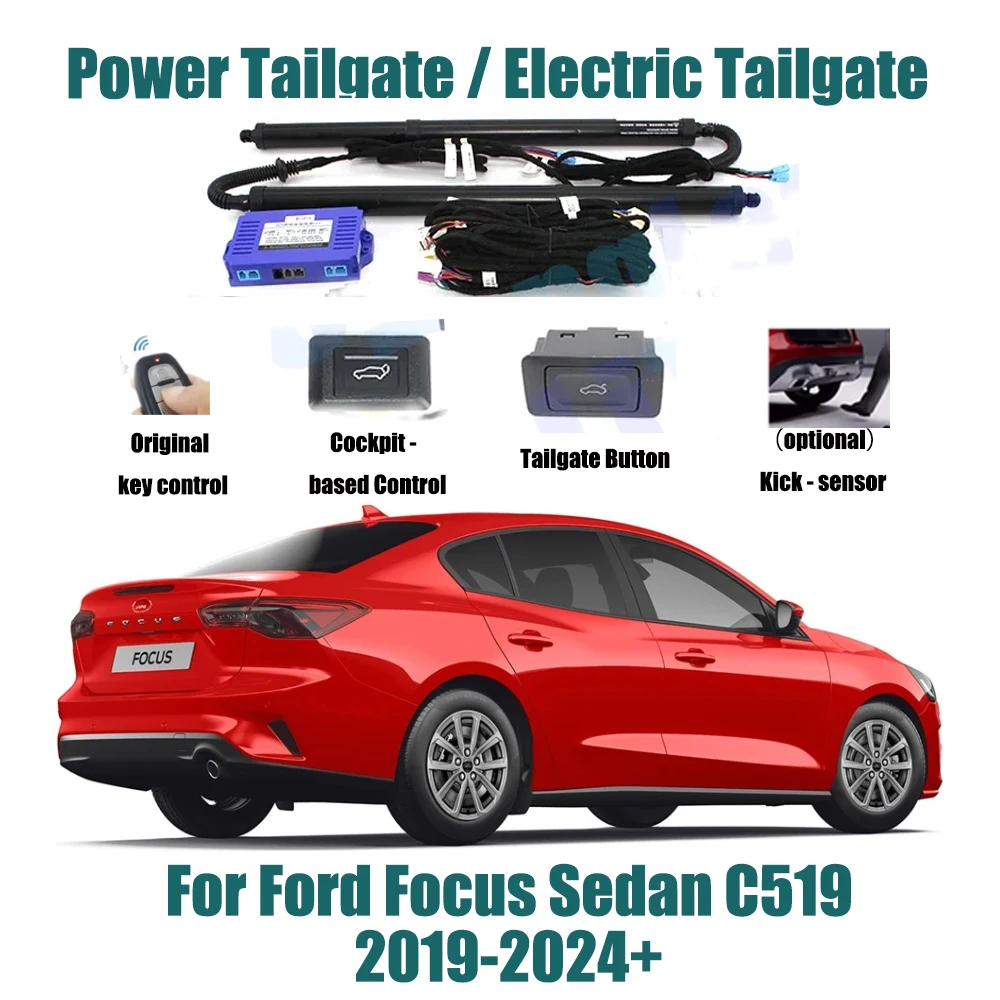 For Ford Focus Sedan C519 2019-2024+ Car Automatic Lifting kit Opening Trunk Intelligent Electric Lift Tailgate