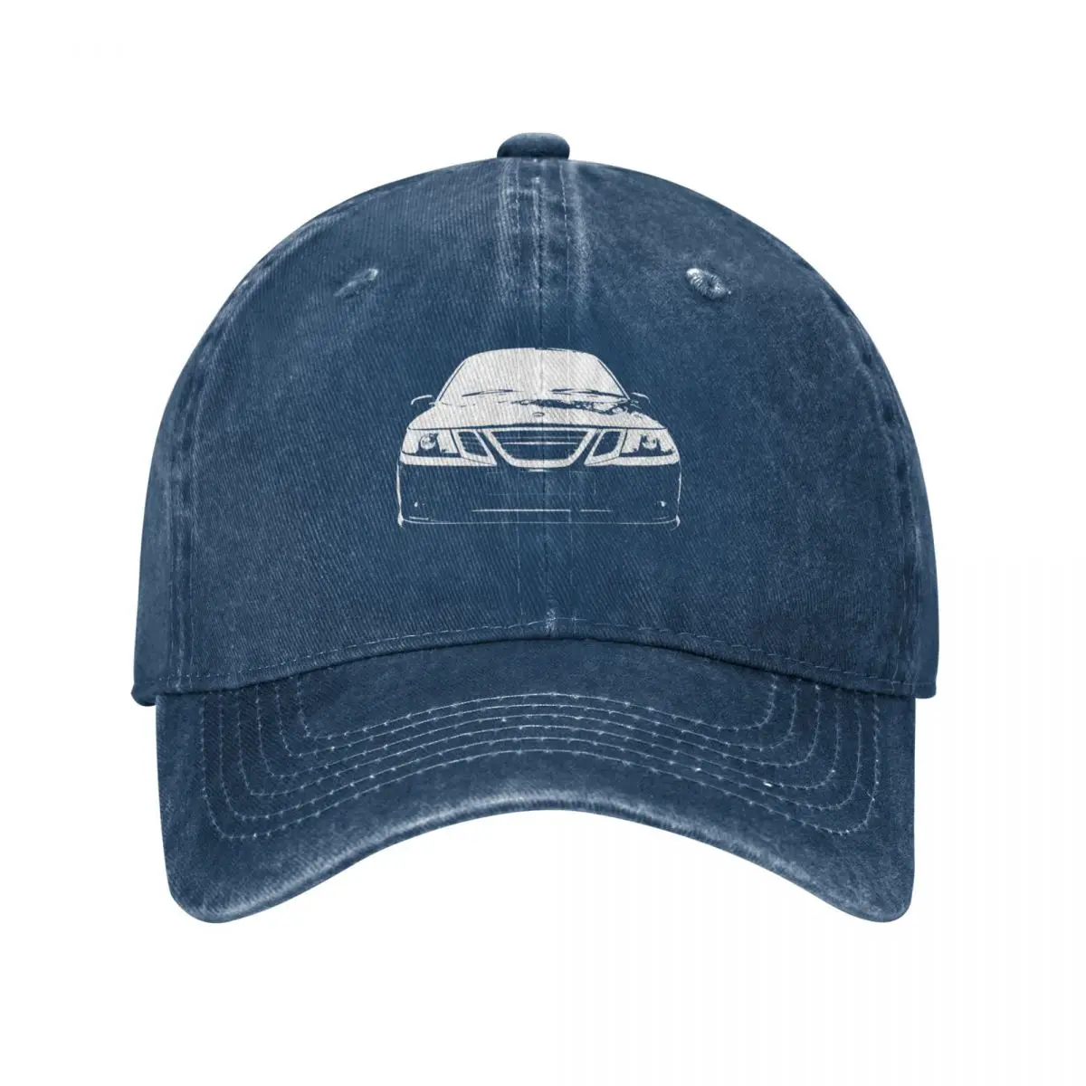 Saab 9-3 2nd generation classic car white monoblock Baseball Cap funny hat birthday Snap Back Hat Women's Beach Outlet Men's