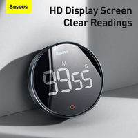 Baseus Magnetic Countdown Alarm Clock Kitchen Timer Manual Digital Timer Stand Desk Clock Cooking Timer Study Stopwatch