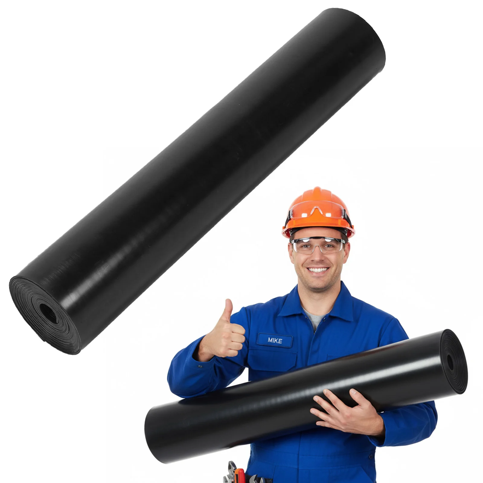 Tapis de sécurité électrique isolé, protection électrique portable de 16,4 pieds, 10KV, antidérapant, résistant à la chaleur, pour la construction et les chantier