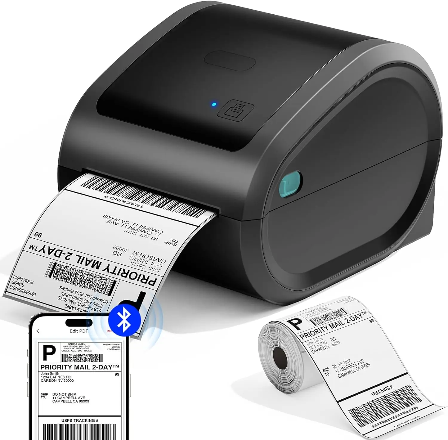 Pomemo D520BT  Thermal Printer Shipping Label Printer Wireless Label Printer 4x6 for Small Business & Packages