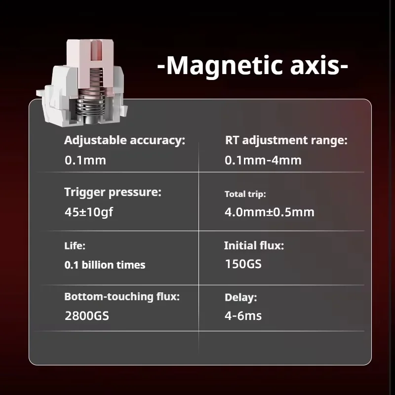Teclado de eje magnético Rendimiento de disparo rápido Efecto de luz Rgb ajustable estable Uso de entretenimiento adecuado Teclado de oficina