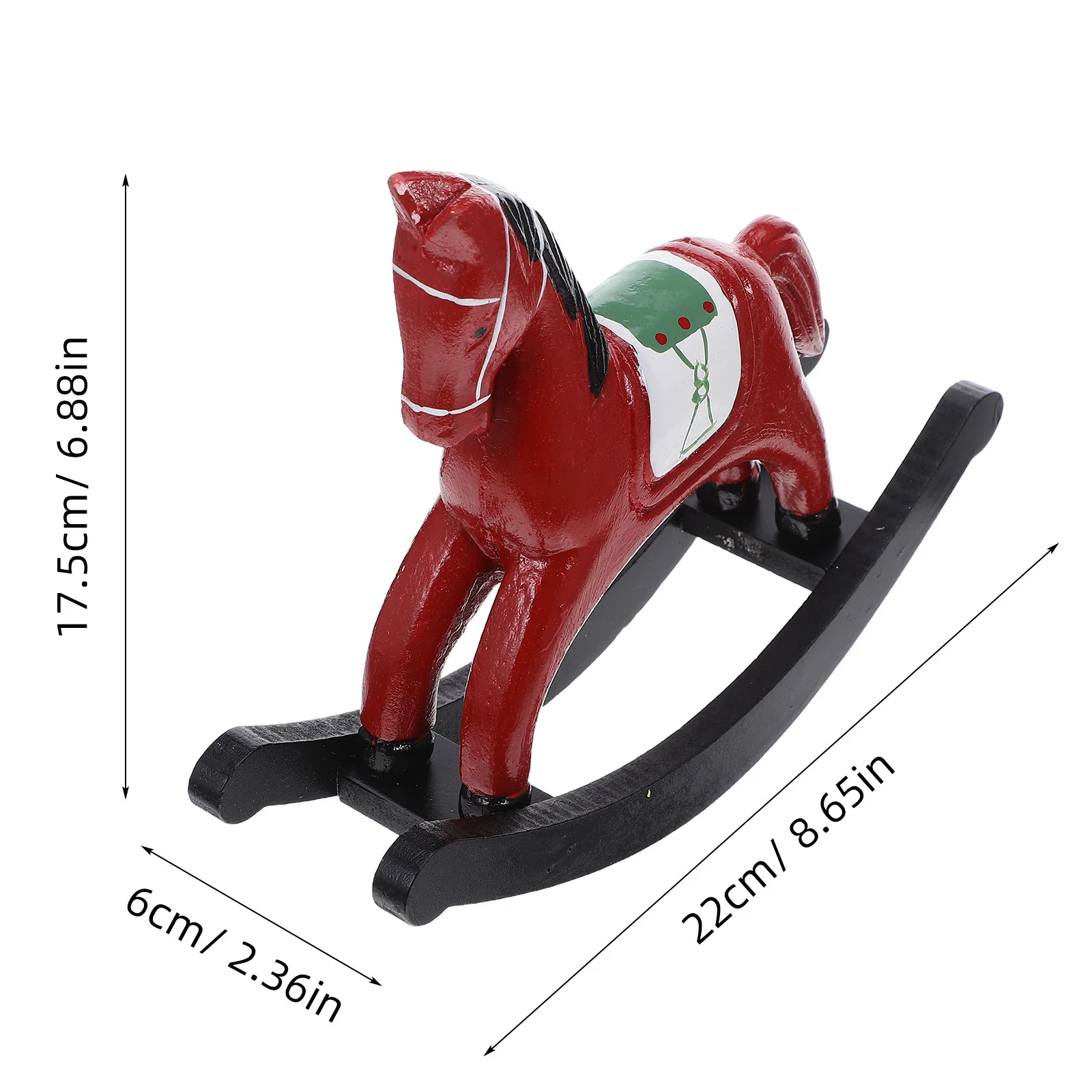Vintage Drewniany Koń na Biegunach Ręcznie Malowany Dekoracja Stołu Rzemieślnicza Do Domu Dekoracja Świąteczna Statuetka Konia Rzeźba Zwierzęca