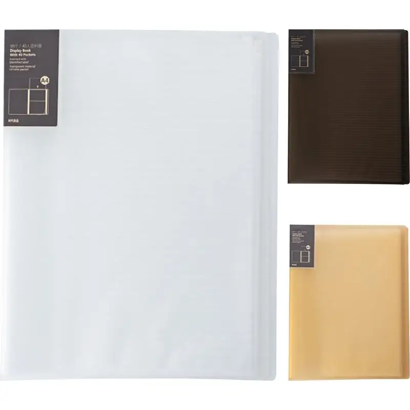 Cartelle di file Cartella di file di carta tascabile Organizzatore Cartella di archiviazione dall'aspetto elegante e semplice per ricevute File Script Papers