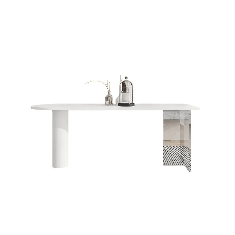 

Simple acrylic hanging dining table, creative log large board table