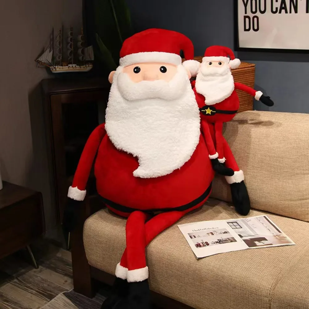 Cartoon Frohe Weihnachten Weihnachtsmann Weiche schöne Weihnachtsspielzeuge Niedliche Stoffpuppe Weihnachtsdekorationen Festival