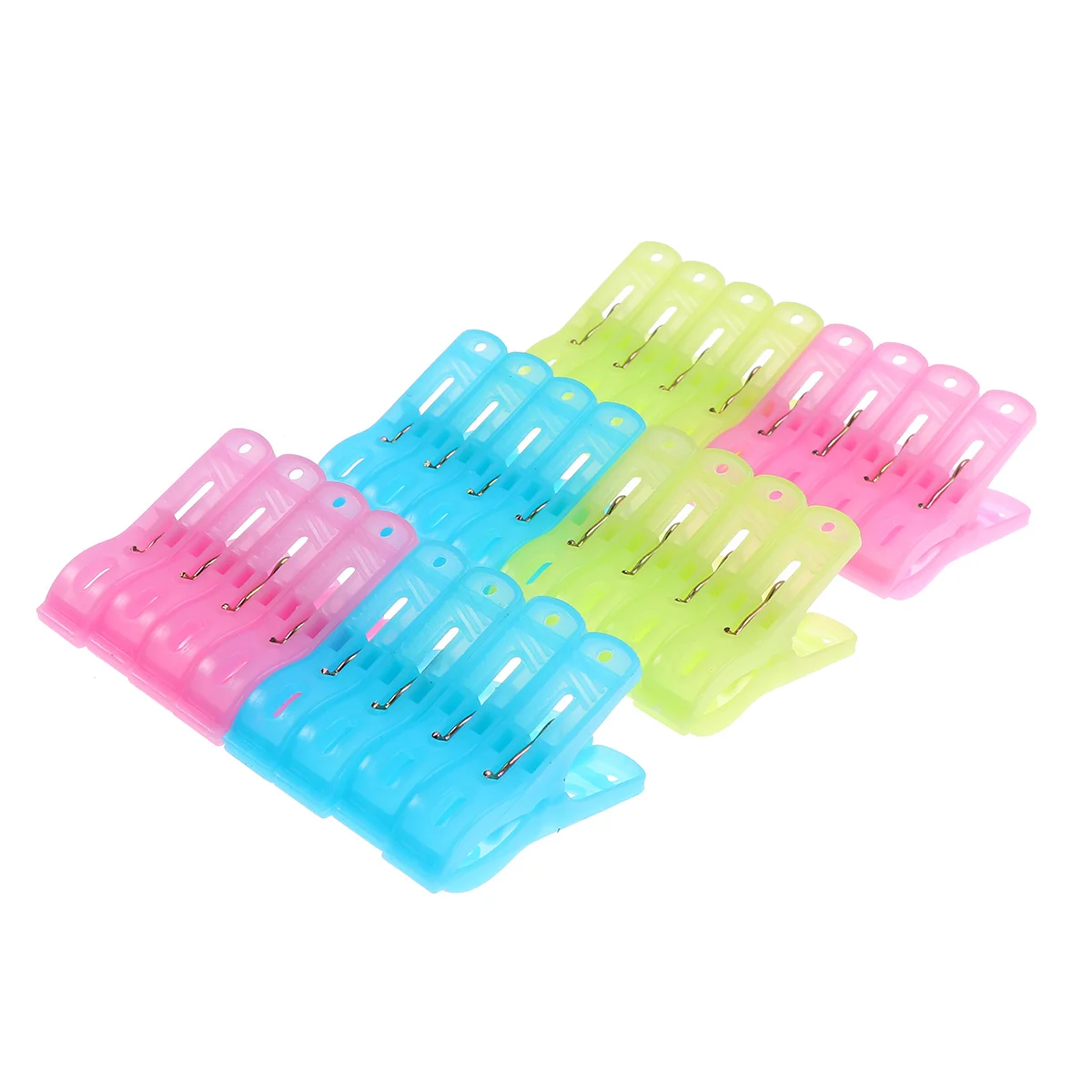 

24Pcs Oil Edge Clamps Plastic Clips for Clothes Towels Photos Papers Curtains Quilts Bags Laundry Drying Travel Home Use