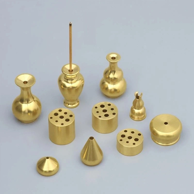1Pcs Portable Incense Burner Multi Purpose Vase Shape Brass Incense Holder Home Office Teahouse Zen Ornament Supplies