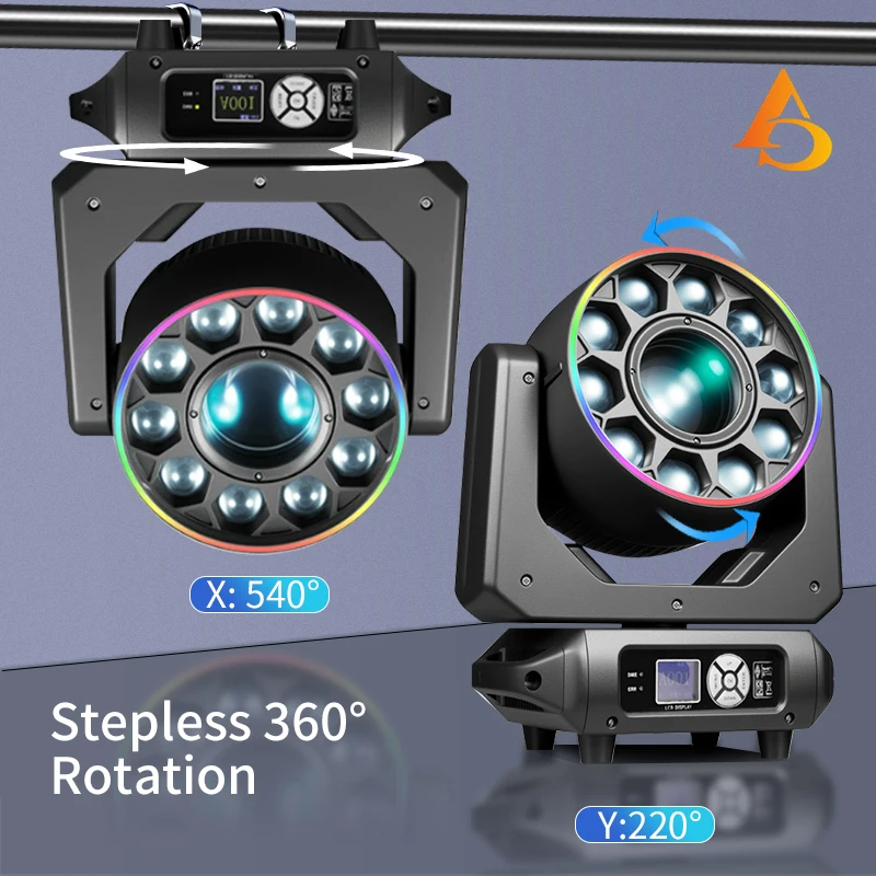 DMX 10*20W LED Beam Moving Head Bee Eyes RGBW Wash Strobe Pro DJ Stage Lighting for Club Show Bar Performance Wedding Pub Events