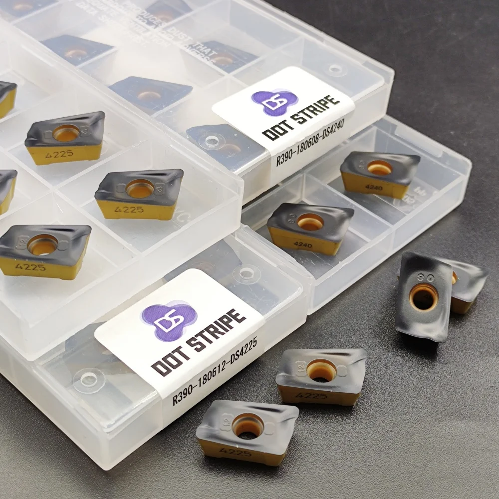 Hartmetalleinsatz R390 180608 180612 DS4240 Außendrehwerkzeug für Stahl, Edelstahl, Widerstand, CNC-Drehmaschine, Wendeschneidplatten
