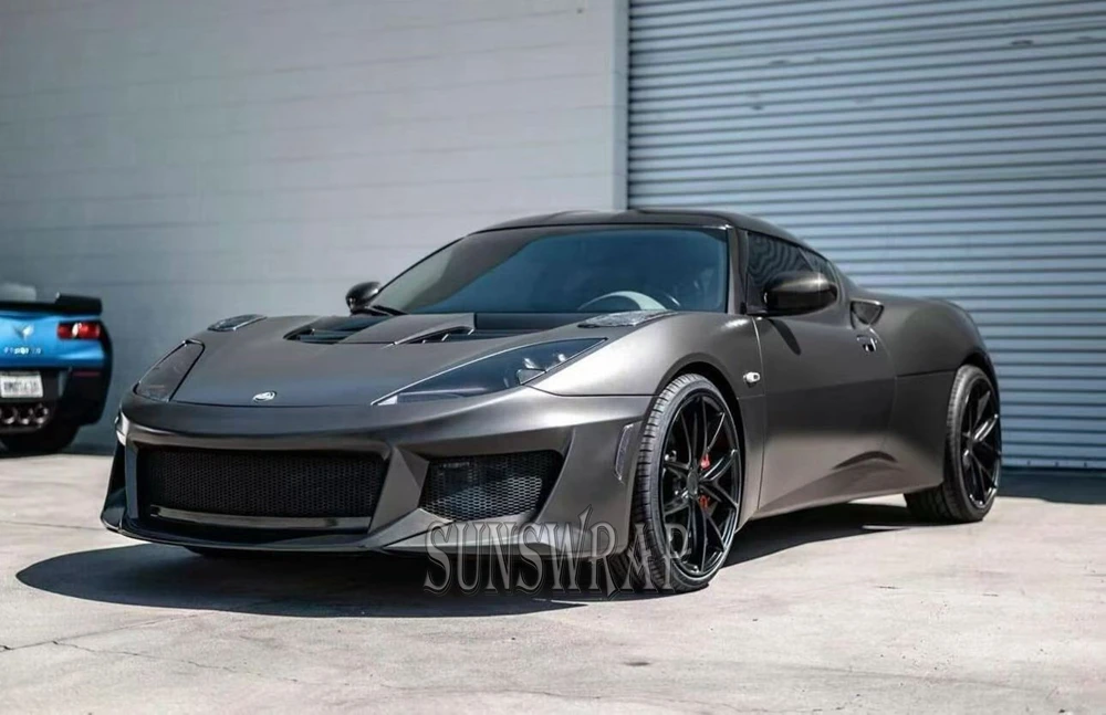 PET Obsidian Gray Car Wrapping Vinyl Weather Resistant Auto Body Film Flexible Stretch Car Wrap Film 5x59ft/roll