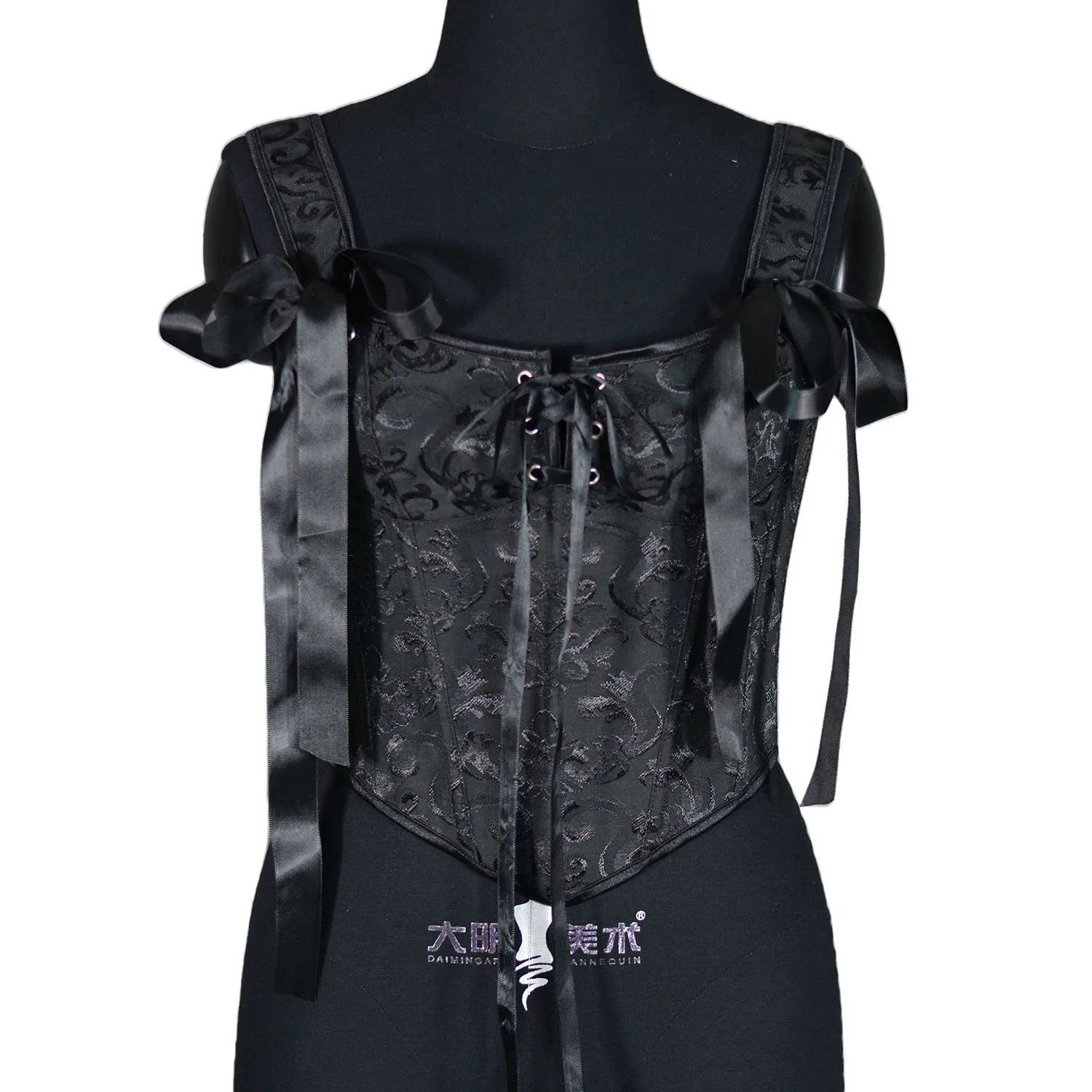 Women Corset with Straps Overbust Corset Floral Jacquard Corset Top Gothic Steampunk Corset Bustier