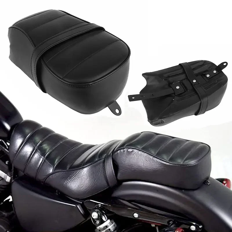 

Black Motorcycle Accessories Rear Passenger Pillion Seat Cushion For Harley Sportster Iron 883 XL883N 2016-2022