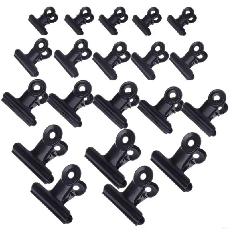 5PCS CLIPS CLIPS STALICZNY STELIMICZNY Black Metal Paper File Pili