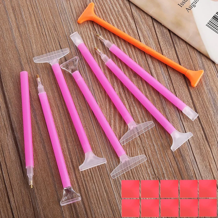 3/4/8x pintura diamante strass pegar caneta três contas seis contas nove contas canetas diy pasta rápida gem escolher caneta de pintura diamante
