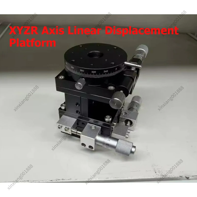Plataforma de Deslocamento de 4 Eixos XYZR, Mesa Deslizante Óptica de Precisão Manual LT60/90/125 com Ajuste Fino