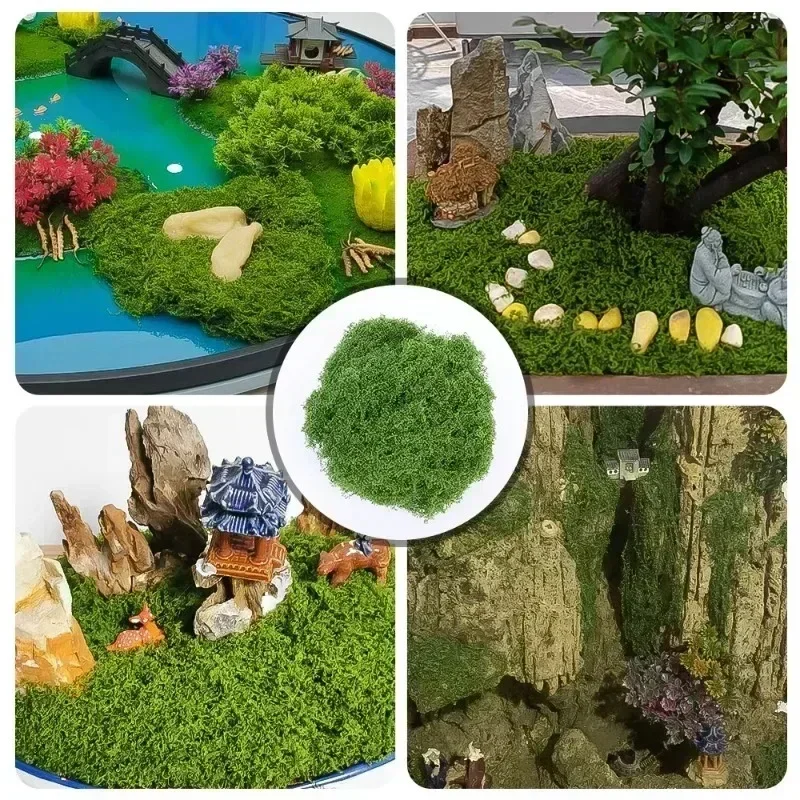 30g Artificial Green Plants Polyester Moss Grass Home Living Room Garden Decoration Mini Landscape Fake Flower DIY Crafts