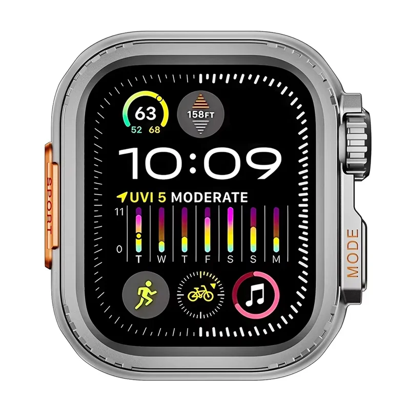 A97I-45MM Cassa per orologio in metallo per serie di orologi 9 8 7 5 6 4 SE 45 mm Sport Cambio in copertura paraurti ultra protezione
