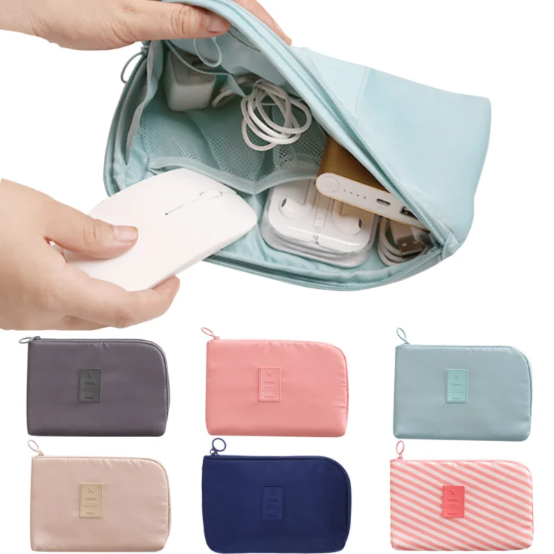 Cavo dati da toilette impermeabile portatile borsa portaoggetti per auricolari custodia per Organizer per trucco da viaggio borse multifunzione