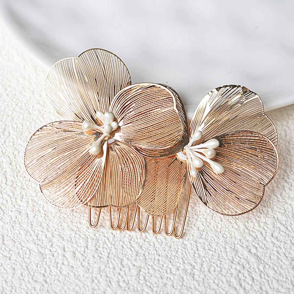 

Fashion Elegant Bride Hair Clips Set, Alloy Flower Wedding Hairpins, Fashion Combs, Hair Accessories Gift for Special Day