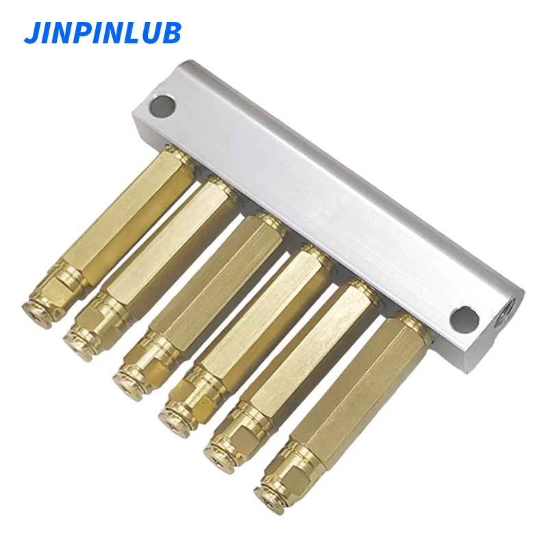 JINPINLUB MG2K 6-way NLGI-2 Grease PDI Metering Injector Distribution Valve For Single Line Lubrication System