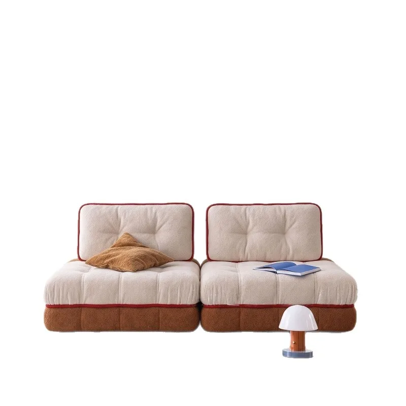 Hotel module tofu block armless sofa single cloud bed and breakfast bedroom living room backrest large cushion