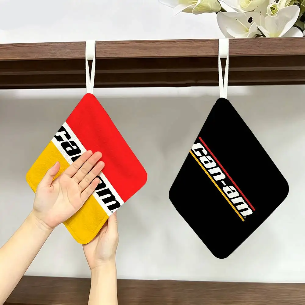 C-Can-AM Multi-scene Polyester Cotton Towel, Hanging Hand Wiping Cloth for Kitchen Bathroom Hotel