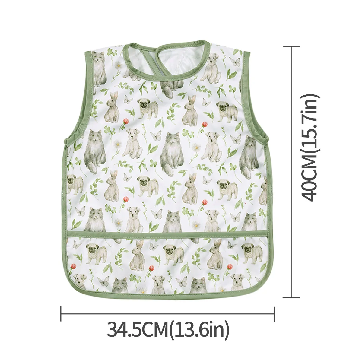 HappyFlute Mess Proof Baby Bib Waterproof Baby Apron Machine Washable Baby Bibs for Eating