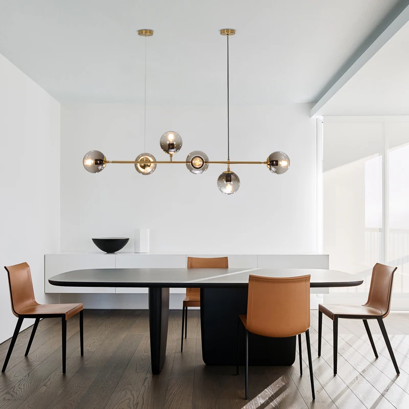 

Nordic Pendant Lights Glass lightshades Vintage designer long led strip lights for home living room bedroom dining room lights