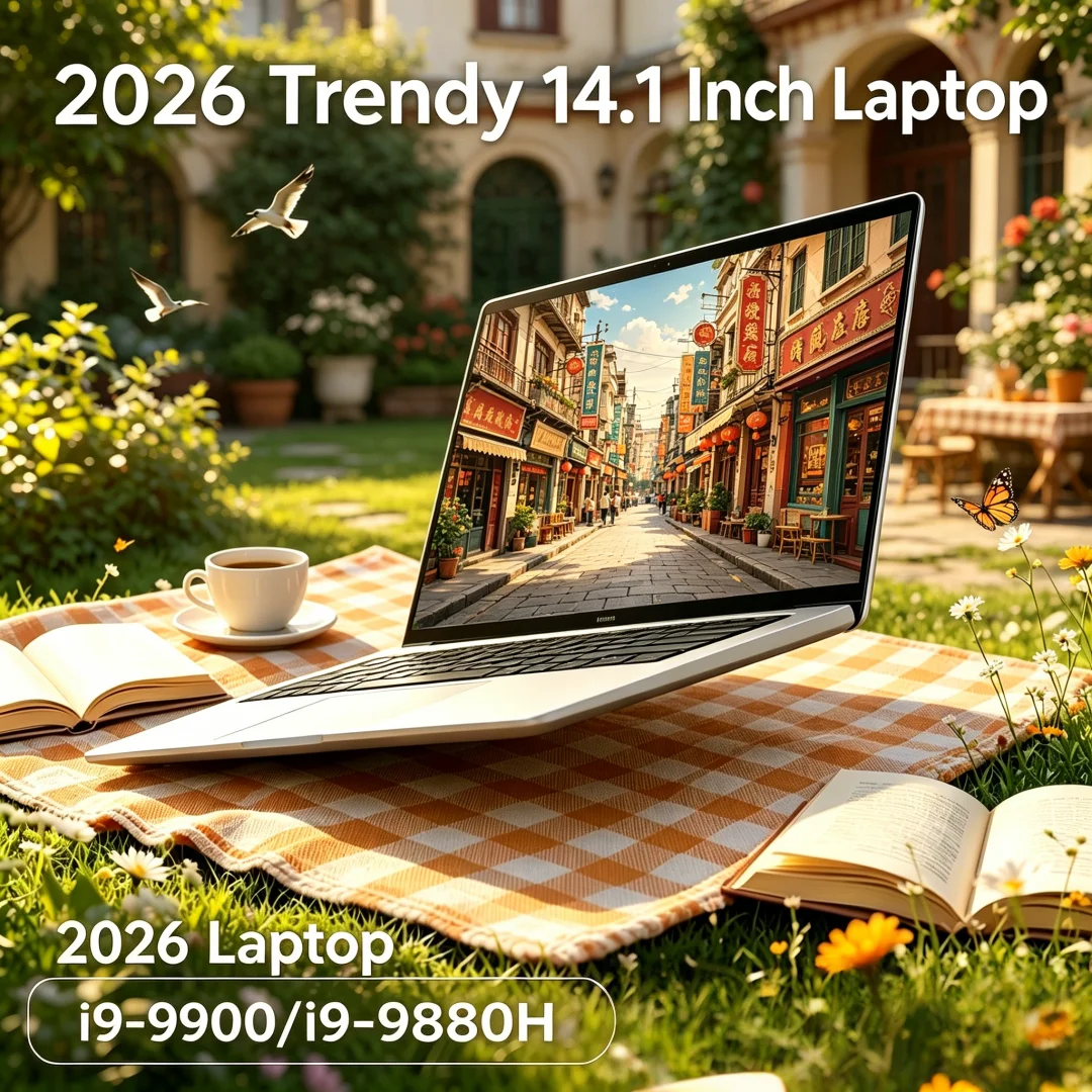 

2026new 14.1 Inch FHD Prismatic Microslim Laptop I9-9900/i9-9880H Win11 DDR4 16GB/32GB SSD Voguish Urban Tactician Compact