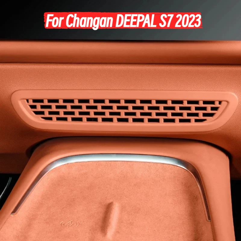For Changan Shenlan DEEPAL S7 2023 Car Central Control Under The Trend of Air Conditioning Port Cover Grain Decorative Patch