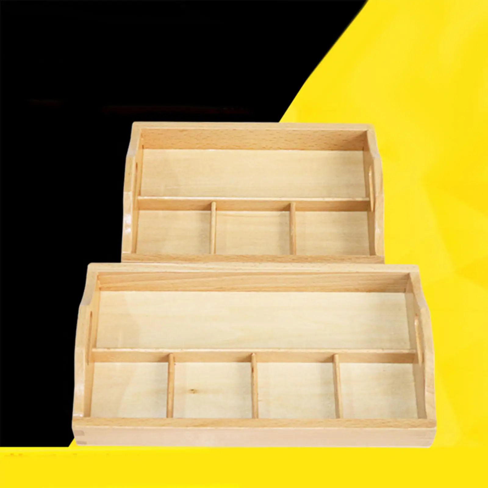 Small Montessori Wooden Tray Early Learning Toys Holder Sensory Sand Box