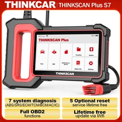 THINKCAR Thinkscan Plus S7/S6/S4 narzędzia diagnostyczne OBD2 skrzynia biegów/ABS/SRS diagnostyka systemu samochodowy czytnik kodów samochodowych skaner obd2 dla mechaników