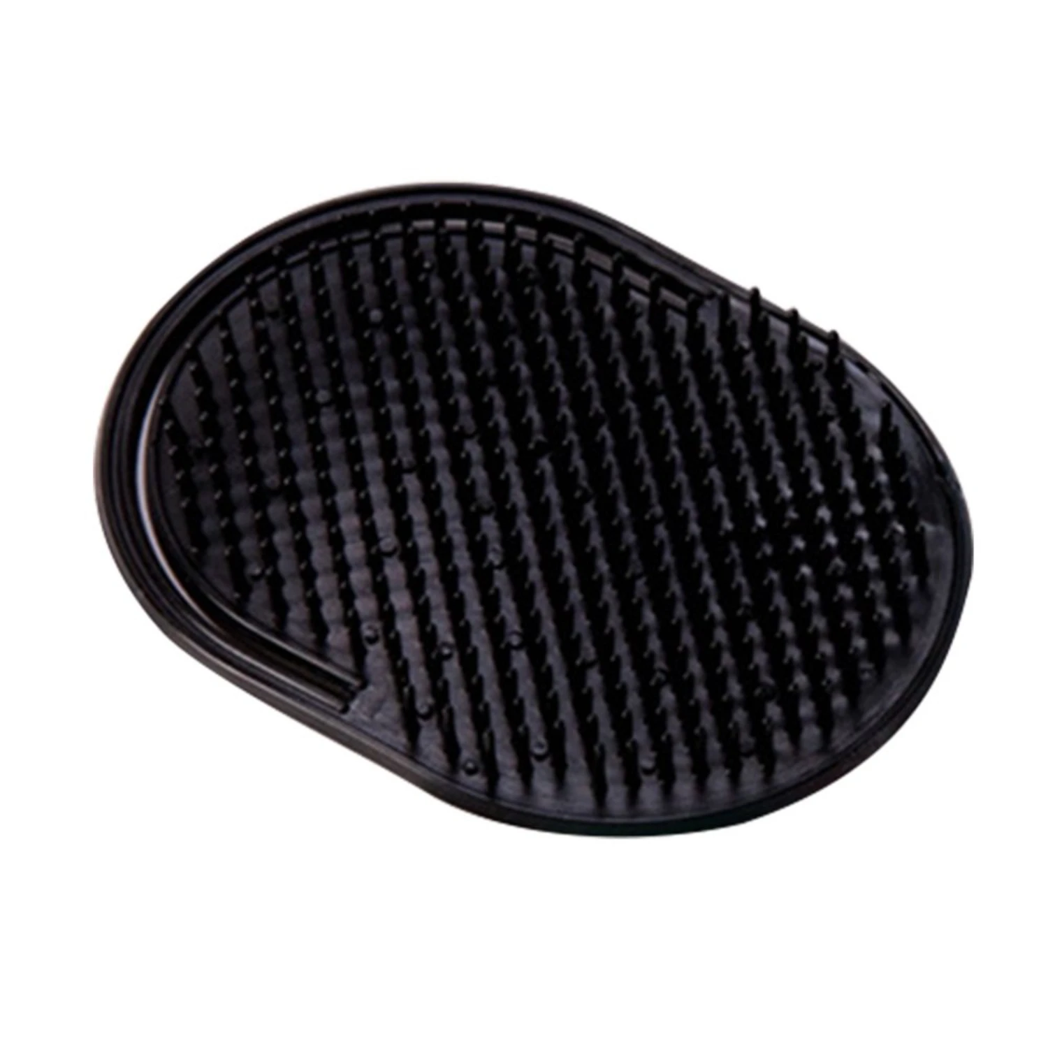 Men Palm Brush Finger Massage Comb Portable Hair  Shampoo  Pocket Comb Scalp Massager Brush for Home and Travel(Black)