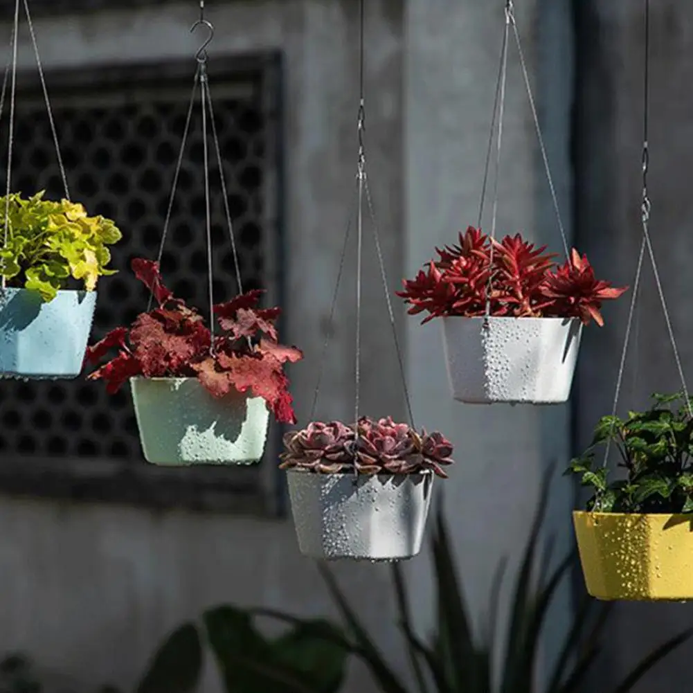 Flower Pot Plastic Anti-deform Breathable Nursery Planter Hanging Decoration Knotted Lifting Rope Home Garden Supplies кашпо