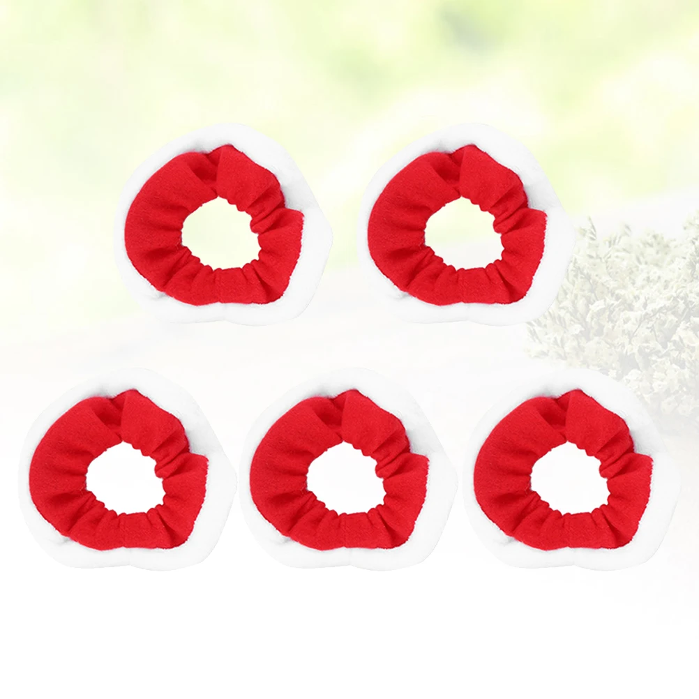 

5Pcs Christmas Paillette Hair Bands Sequins Cloth Hair Rope Ponytail Holders Festival Headress for Women