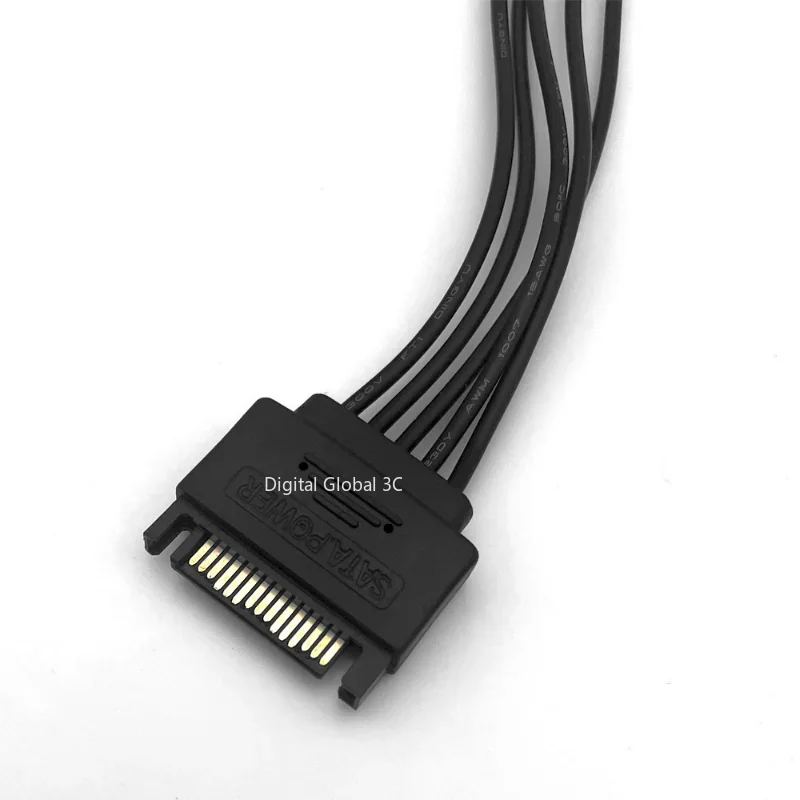 15-poliges Sata/4-poliges Netzteil-Splitter kabel Festplatte 1 Stecker auf 5 Buchse Verlängerung kabel für DIY-PC-Server