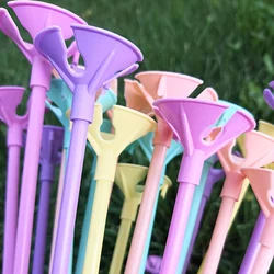 20/40pcs 32cm Balloon Stick Multicolor Plastic Macaron Balloon Holder Cups for Wedding Decoration Birthday Party Accessories